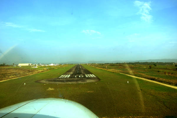 Landing at Bunia Murongo National Airport, DR Congo